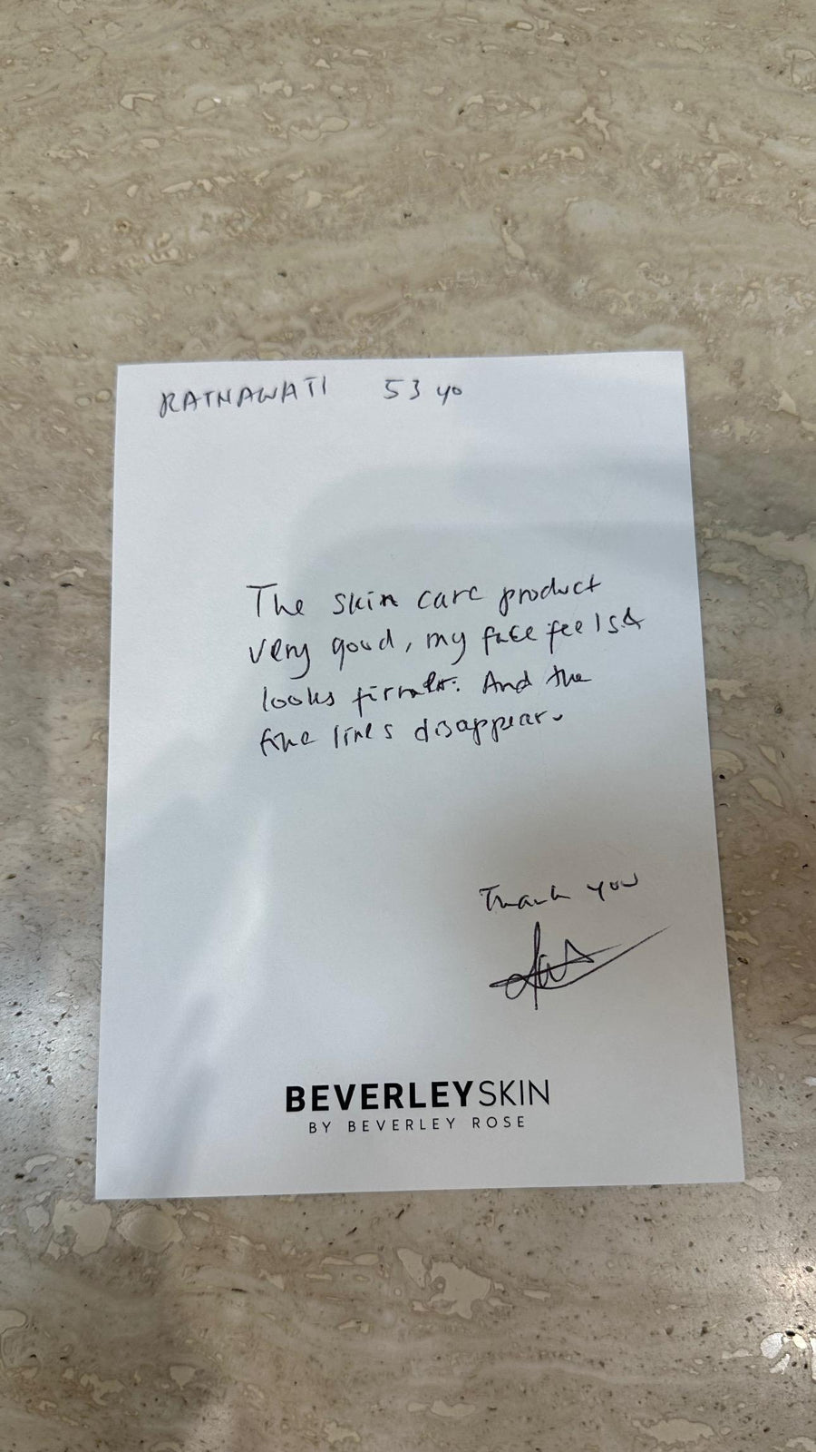 BeverlySkin customer review